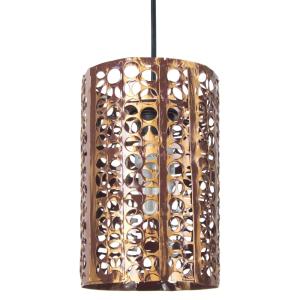 Suspensión metal Alt.85cm negro ;Pantalla:   marrón