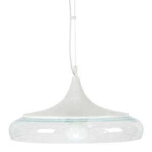 Suspensión metal Alt.90cm blanco ;Pantalla:  transparente e