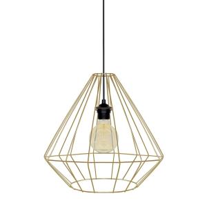 Suspensión metal Alt.96cm negro ;Pantalla:   dorado
