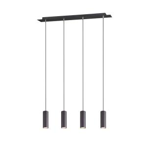 Suspensión Peninsula 4 Luces Cilindros Marley Black Trio Li…