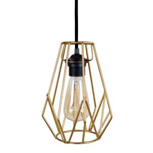 Suspensión  prismáticometal  Alt. 85 cm  pantalla dorado