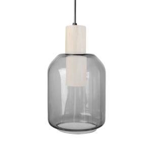 Suspensión tosel ,madera,gris ,a100xd 16x p 16cm