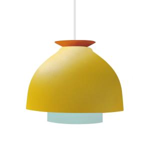 Suspensión  tosel ,metal,amarillo,a110xd 23x p 23cm