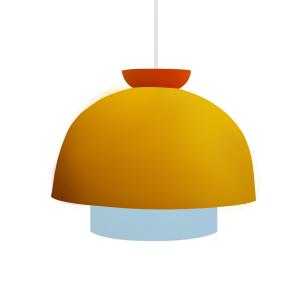 Suspensión  tosel ,metal,amarillo,a110xd24,5x p 24,5cm