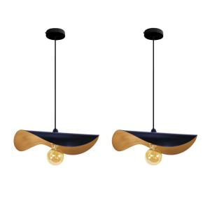 Suspensión  tosel ,metal,azul ,a65xd 40x p 40cm