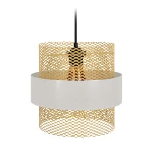 Suspensión tosel ,metal ,blanco  ,a 85x d27xp27cm