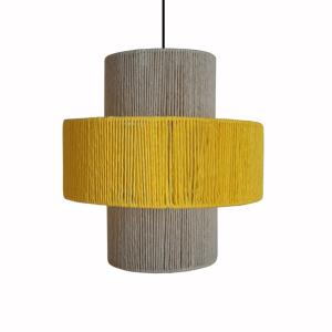 Suspensión  tosel ,metal-fibra,amarillo,a90xd30xp30cm