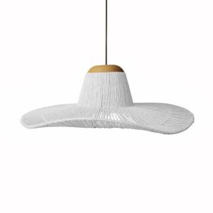 Suspensión tosel ,metal, fibra,blanco,a 70xd 60x p 60cm