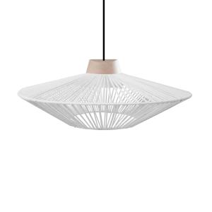 Suspensión tosel ,metal, fibra,blanco,a 90xd 60x p 60cm