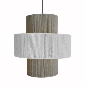 Suspensión tosel ,metal,fibra,blanco, a 90xd40x p 40cm