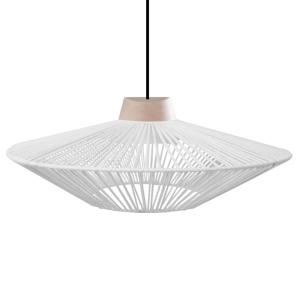Suspensión tosel ,metal, fibra,blanco ,a 90xd60x p 60cm