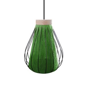 Suspensión  tosel ,metal, fibra,natural,a 90xd 28x p 28cm