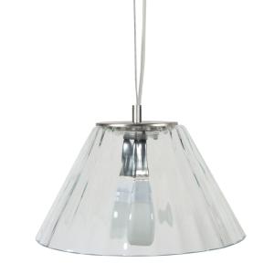 Suspensión tosel ,vidrio,aluminio ,a 80x d37xp37cm