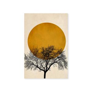Tablero de dibujo árbol y serenidad impresión sobre lienzo…
