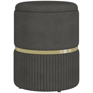 Taburete de almacenaje 36x36x44 cm gris