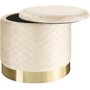 Taburete de terciopelo, suave, con almacenaje 51 x 44.5 cm…