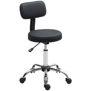Taburete giratorio 46x51x93 cm negro
