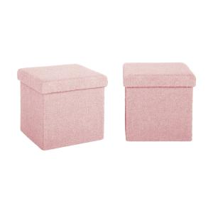 Taburete infantil borreguito, set de 2, rosa