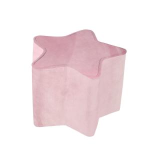 Taburete infantil en forma de estrella, de tela aterciopela…