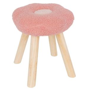 Taburete infantil rosa 26.5x26x26 cm