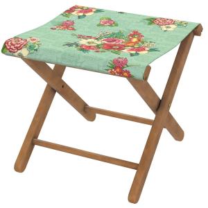 Taburete plegable de haya con tela outdoor diseño floral la…