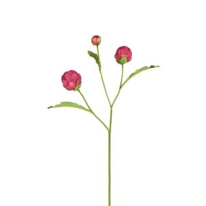 Tallo de alcachofa cerrada con brote artificial rosa h79