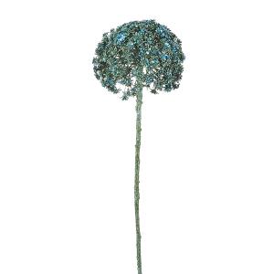 Tallo de allium brillante artificial azul h90