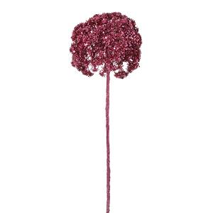 Tallo de allium brillante artificial fucsia h90