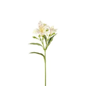 Tallo de alstroemeria artificial blanco y amarillo h44