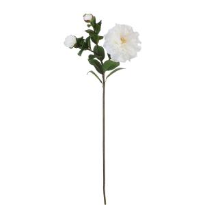 Tallo de camelia artificial blanca h72