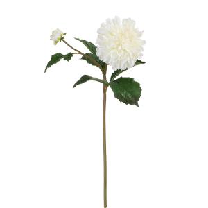 Tallo de dalia artificial blanca h50