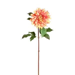 Tallo de dalia artificial naranja coral h70