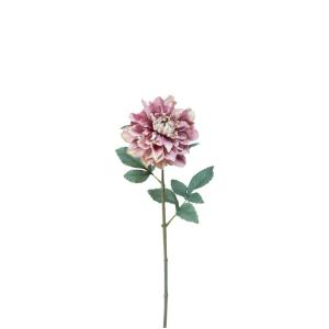 Tallo de dalia artificial verde y rosa h58