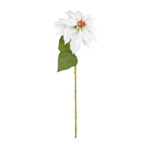 Tallo de flor de pascua artificial blanco h89