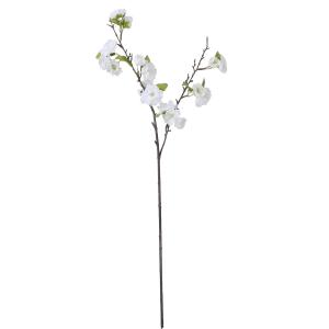 Tallo de flores de cerezo artificiales blancas h100