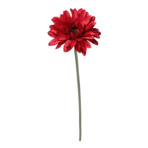 Tallo de gerbera artificial rojo oscuro h59