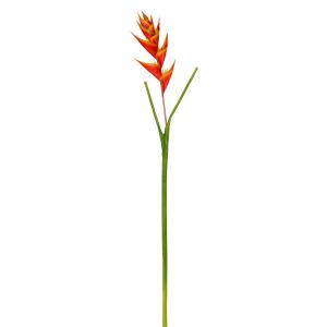 Tallo de heliconia artificial naranja y verde h137