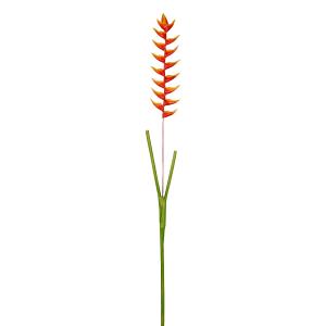 Tallo de heliconia artificial naranja y verde h94