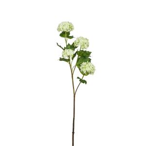 Tallo de hortensia artificial con 4 cabezas verde h60