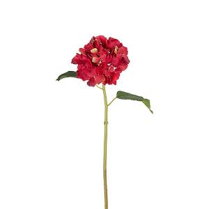 Tallo de hortensia artificial roja h50