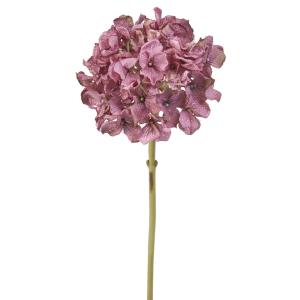 Tallo de hortensia artificial rosa h50