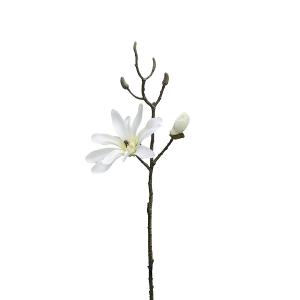 Tallo de magnolia artificial blanca h41