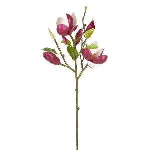 Tallo de magnolia con capullos artificiales blanca y rosa h…