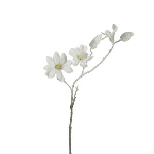 Tallo de magnolia nevada artificial blanca h74