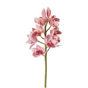 Tallo de orquídea cymbidium artificial rosa h62