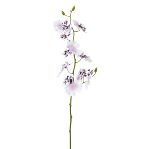 Tallo de orquídea oncidium artificial blanca y malva h58