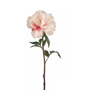 Tallo de peonía abierta artificial rosa claro h45