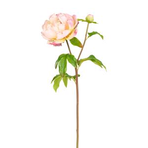 Tallo de peonía artificial rosa anaranjado h55