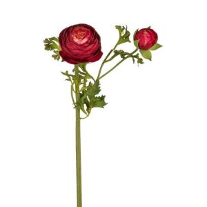 Tallo de ranúnculo artificial burdeos h56