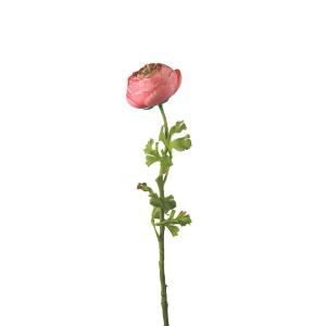 Tallo de ranúnculo cerrado artificial rosa h40
